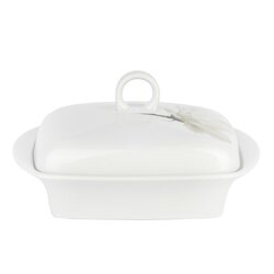 Maselniczka porcelanowa z pokrywką Lubiana Magnolia 16,8 x 12,3 x 8,8 cm