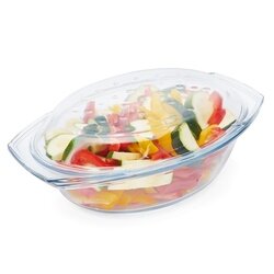 Naczynie żaroodporne owalne z pokrywą Termisil Grill&Drop 2,9 l