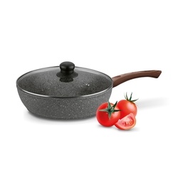 Patelnia granitowa głęboka z pokrywką Konighoffer Venga 28 x 7 cm indukcja