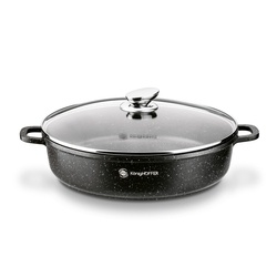 Patelnia na indukcję głęboka kr&oacute;tkie uchwyty Konighoffer Pollo Black 32 x 8 cm