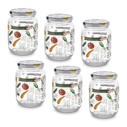 Słoiki szklane z metalową zakrętką Tadar Papryka 650 ml 6 sztuk