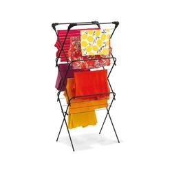 Suszarka balkonowa Tadar Marry III 64 x 45 x 136 cm czarna trzypoziomowa