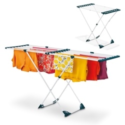 Suszarka balkonowa teleskopowa Konighoffer 108-185 x 56 x 94 cm biało-turkusowa