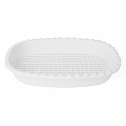 Taca do rozmrażania z ociekaczem Plastic Forte 32 x 21,5 x 6 cm biała