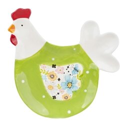 Talerz ceramiczny Tadar Wielkanoc Bunny Kura 23,5 x 23 x 2,6 cm