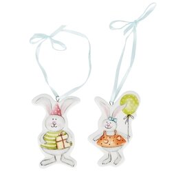 Zawieszka ceramiczna Tadar Wielkanoc Bunny mix 7,9 x 4,7 x 0,8 cm