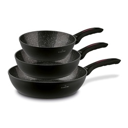 Zestaw 3 patelni ceramicznych głębokich Starke Pro Piccante 20 cm 24 cm 28 cm