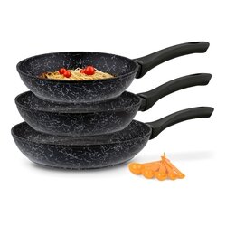 Zestaw 3 patelni na indukcję non-stick Konighoffer Siro 20 cm 24 cm 28 cm i 5 miarek kuchennych
