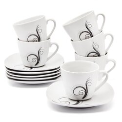 Zestaw filiżanek do kawy Tadar Dolce Vita 12 elementów porcelanowy