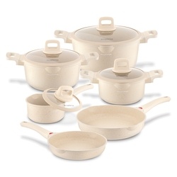 Zestaw garnków indukcyjnych Konighoffer Creamy Marble 10 elementów
