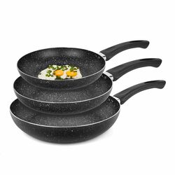 Zestaw patelni marmurkowych non-stick Tadar Marmara Black 20/24/28 cm indukcja