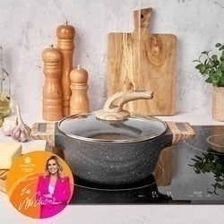 Garnek granitowy typu stone z pokrywką Konighoffer Fegato 2,2 l