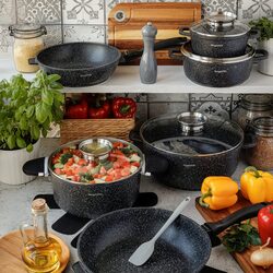 Garnek na indukcję z pokrywką Konighoffer Pollo Black 2,3 l