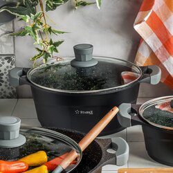 Garnek na indukcję z pokrywką Starke Pro Octagon 6,4 l