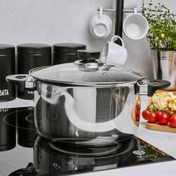 Garnek ze stali nierdzewnej Tadar Basic 24 cm z pokrywką 5,7 l