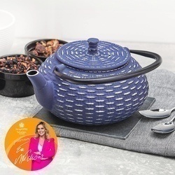 Imbryk do herbaty z zaparzaczem żeliwny Konighoffer Hanako Silver 0,8 l granatowy