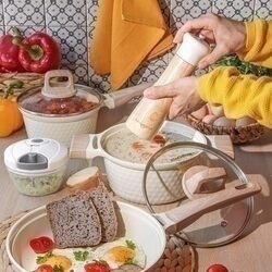 Młynek ręczny do soli i pieprzu Konighoffer Cosmic biały