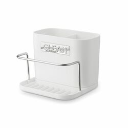 Ociekacz na sztućce z podstawką Tadar Clean 13,5 x 12 x 10,8 cm biały