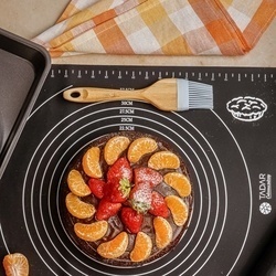 Pędzelek kuchenny silikonowy Tadar 22 cm niebieski