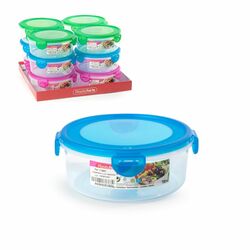Pojemnik do przechowywania żywności okrągły Plastic Forte 700 ml mix kolorów