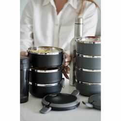 Pojemnik obiadowy 3-warstwowy Tadar 1,2 l czarny