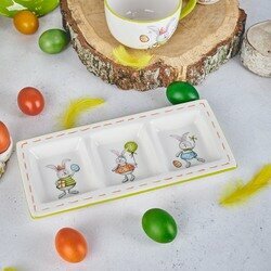 Półmisek prostokątny trójdzielny Tadar Bunny 31 x 13,7 cm edycja limitowana