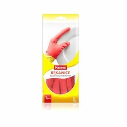 Rękawice gumowe długie dwukolorowe Master rozmiar L