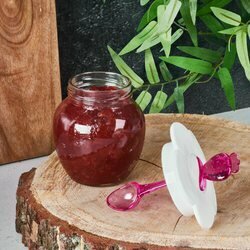 Słoik do dżemu z łyżeczką Tadar Baryłka 370 ml