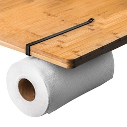 Uchwyt metalony wieszak na ręcznik papierowy Tadar Loft 26 x10 cm czarny