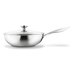 Wok nierdzewny Starke Pro Linesta Steel 30 x 9 cm z pokrywką