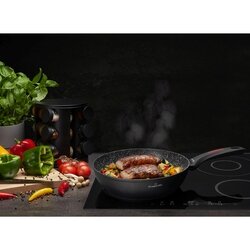 Zestaw 3 patelni granitowych Starke Pro Piccante 19,5 cm 23,5 cm i głęboka 27,5 cm