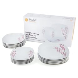 Zestaw talerzy porcelanowych Tadar Milagros 18 elementów