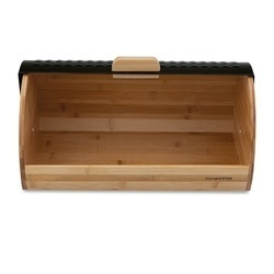 Chlebak drewniany Konighoffer Geometric 36 x 25 x 17 cm czarny