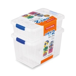 Komplet 2 pojemników na żywność Plastic Forte Mini 200 ml i 400 ml