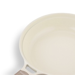 Komplet 3 patelni ceramicznych Konighoffer Rosti 20 24 28 cm kremowe
