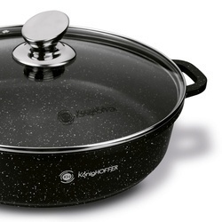 Patelnia na indukcję głęboka krótkie uchwyty Konighoffer Pollo Black 28 x 7 cm