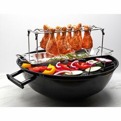 Stojak do pieczenia grillowania na podudzia i skrzydełka z tacką Tadar BBQ