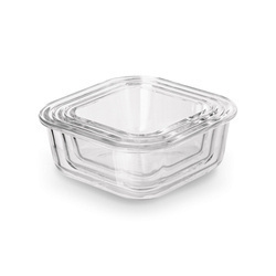 Szklane pojemniki na żywność Konighoffer Largo 350 ml 500 ml 800 ml kwadratowe