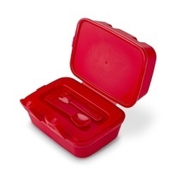 Lunch box z przegródkami widelcem i nożem dla dzieci Tuffex 12,5 x 17 x 9 cm mix kolorów