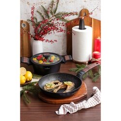 Garnek na indukcję non-stick z pokrywką Starke Pro Archie Wooden 1,6 l