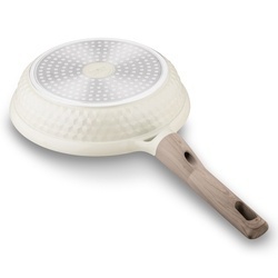Komplet 3 patelni ceramicznych Konighoffer Rosti 20 24 28 cm kremowe