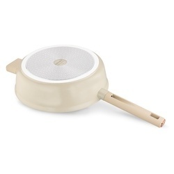 Patelnia głęboka na indukcję z pokrywką Starke Pro Starlet Beige 28 x 8 cm