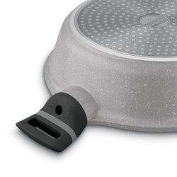 Patelnia na indukcję marmurowa z pokrywką krótkie uchwyty Starke Pro Musse Grey 28 cm