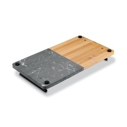 Deska do serwowania przekąsek marmur bambus z uchwytami Starke Pro 35 x 20 cm