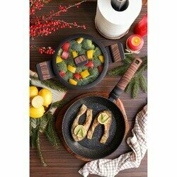 Garnek na indukcję non-stick z pokrywką Starke Pro Archie Wooden 1,6 l