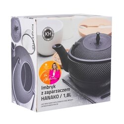 Imbryk do herbaty z zaparzaczem żeliwny Konighoffer Hanako 1,8 l czarny
