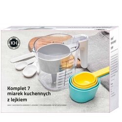 Miarki kuchenne z lejkiem zestaw Konighoffer 7 sztuk