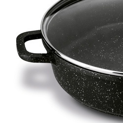 Patelnia na indukcję głęboka krótkie uchwyty Konighoffer Pollo Black 32 x 8 cm