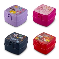 Lunch box z przegródkami widelcem i nożem dla dzieci Tuffex 14 x 15 x 9 cm mix kolorów