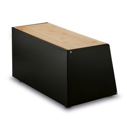 Chlebak stalowy Tadar Skandi Wood 20,5 x 35,5 x 21,5 cm czarny
